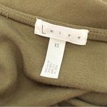 Leith  Olive Green Khaki Long Sleeve Scoopneck Midi Dress with Slit XS NWT Photo 5