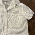 SO  White Eyelet Button Down Shirt Photo 2