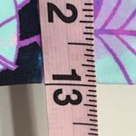 Island Soul  Women's Floral Print Ruffle Bikini Purple Small Top Medium Bottoms Photo 3