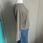 Nike  Women's Logo Gray Long Sleeve Crewneck Sweatshirt Athletic Loungewear Photo 3