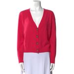 Intermix Roya Cashmere Pink Cardigan Sweater Button Down Long Sleeves Size Small Photo 3