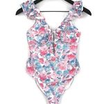Love Shack Fancy Tibbie One-Piece Swimsuit Watercolor Floral Pastel S Photo 0