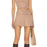 H:ours  Ariella Mini Skirt in Khaki Brown Photo 0