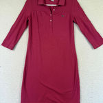 Lacoste Pink Polo Dress Size 36 US 4 Golf Tennis Cotton Minimalist Prep Photo 0