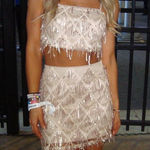 Cider Gold Sequin Matching Skirt Set size XS Photo 0