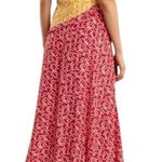 Saloni AGNES KNOT PRINT SILK CREPE DE CHINE DRESS Red Size 8 Photo 1