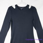 White House | Black Market New! FORME Rib Long Sleeve Cutout Dress black ,size L Photo 4