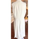 Size 12 J.Crew Factory White Sheath Dress‎ Cotton Career Sleeveless Lined Photo 5