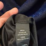 Elegant Navy Blue Shimmery Glittery Velvet Dress Size XL Photo 7