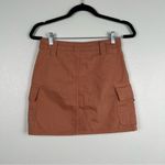 Topshop  Cargo‎ Style Terracotta Mini Skirt Sz 2 Photo 4