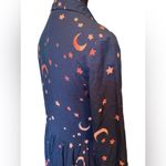 Brighton Sugarhill  Blue Tie Dye Mystic Nights Celestial Babydoll Shirt Dress Photo 4