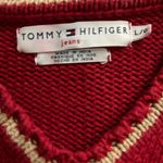 Tommy Hilfiger  Large Red V-Neck Sweater Photo 1