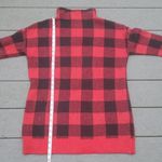 Buffalo Plaid Mock Neck Sweater Size Medium | Loft Plaid Tunic Sweater Photo 7