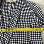 Cynthia Rowley Women’s NWT Linen Gingham Blazer Blue Checkered Size Large Photo 5