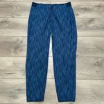 Athleta  Stride Midtown Blue Print Crop Ankle‎ Pants Size 6 Photo 1