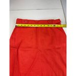 J.Crew  Red Linen Skirt Size 0 Womens Mini A-Line Button Accent‎ Career Photo 5