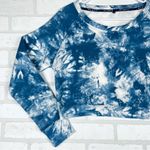 Balance Athletica Essence Cropped Tie Dye Sweatshirt S Blue Long Sleeve Logo Photo 3