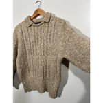 Liz Sport Vintage Cableknit Sweater with Collar Size Medium Photo 2