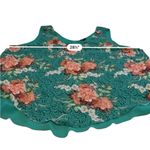 Torrid Chiffon Double Layer Tank Top Women’s Size 4X Green Floral Sleeveless Photo 8