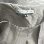 Nellie Partow Zip Front Beige Cream Silk Trench Dress Size US Small Tan Photo 9