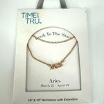 🚨Time and Tru Gold Aries ♈️ Necklace Photo 0