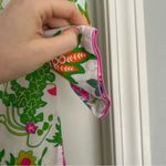 Gretchen Scott Split Neck Tunic Floral Multicolor Bright Beachy Pink Size M Photo 2