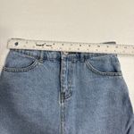 Brandy Melville John Galt Blue Denim Mini Skirt XS Raw Hem Y2K Grunge Photo 5