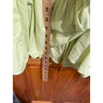 Free People Billie Mini Dress Long Sleeve Ruffle Tiered 100% Cotton Green Size M Photo 3