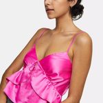 Topshop Strappy Ruffle Satin Top Photo 0