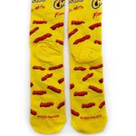 Odd Sox Flamin Hot Cheetos Crew Socks Mens Womens Fun Novelty Socks Yellow Red Photo 5