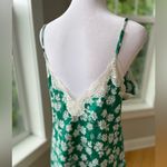 Victoria's Secret Vintage Victoria’s Secret Gold Label Ivory Green Floral Chemise Slip Dress Small Photo 2