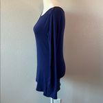 Old Navy Long Sleeve Button Boatneck TShirt Blue Size Large Photo 4