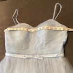 Women’s Tea Length Blue Prom Party Dress Corset Back Sweetheart Neckline Size 14 Photo 9