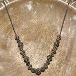 American Eagle Outfitters Texture Beaded Silver Necklace Photo 0