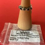 Bomb Party RBP6571 “Simple Kindness” LG Emerald Fire Opal Rhodium Sz 7 Ring NWT Photo 4