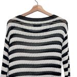 Alice + Olivia striped scope neck black white knit sweater sz S Photo 6
