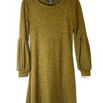 Spense Green Studded Balloon Sleeve Sweater Dress Size Small Photo 0