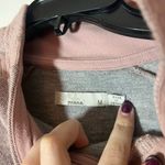 prAna  Brandie Sweater Textured Wool Blend Mock Neck Light Mauve Heather Sz M Photo 2