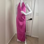 Meshki  pink halter maxi dress with slit Size Small. #339 Photo 1