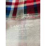 Lands' End Lands’ End Women’s 2X Red Tartan Plaid Mock Neck Long Sleeve Shirt Holiday Photo 5