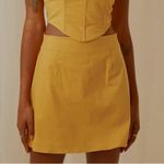 Peppermayo Exclusive Rooftop Drinks Stretch Lined Mini Skirt in Mango Size 12 Photo 1