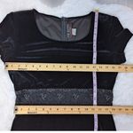 90s Vintage Velvet JR Nites Short Sleeve Long Formal Gown Dress Black Size 6 Photo 13