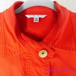 CAbi  Taylor Utility Ruffle Back Red style Button Down Jacket, size‎ M Photo 4