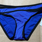 Women’s Small Jag Swim Bikini Bottom With Sheer Mesh Panel NWT Blue Photo 0