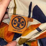 Tory Burch  Nellie Skirt Tan Multicolor tuplis cotton ruched waist Photo 3