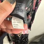 Torrid  Size 3X Black Floral Print Crepe Fringe Open Front Kimono Duster Photo 6