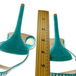 Stuart Weitzman  Gemcut Sandals Women’s Size 9 Blue Suede Embellished Heels Photo 11