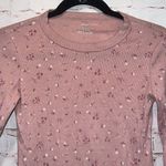 Aerie  American Eagle Outfitters Shirt Women XS Pink Long Sleeve Crewneck Floral Photo 1
