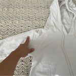 SASKI Oversized Cropped Hoodie Sweatshirt White (Medium) Photo 8