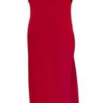 WAYF Red Satin Maxi Cocktail Dress Photo 0
